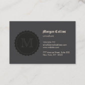 Carte De Visite Business card with monogram and seal (Devant)