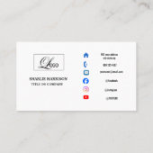 Carte De Visite Business Card with QR Code (Dos)