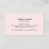 Carte De Visite Business Card with QR Code | Modern Pink Design (Dos)