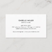 Carte De Visite Business Card with QR Code | Simple Modern Design (Dos)
