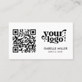 Carte De Visite Business Card with QR Code | Simple Modern Design (Devant)