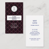 Carte De Visite Business card with texture background (Devant / Derrière)