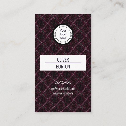 Carte De Visite Business card with texture background (Devant)