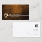 Carte De Visite Business Coach Gold Globe Ilobe Professionnel (Devant / Derrière)