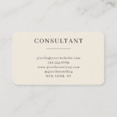 Carte De Visite Business Consultant Black Professional (Dos)