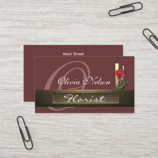 Carte De Visite business_florist (Devant/Arrière en situation)