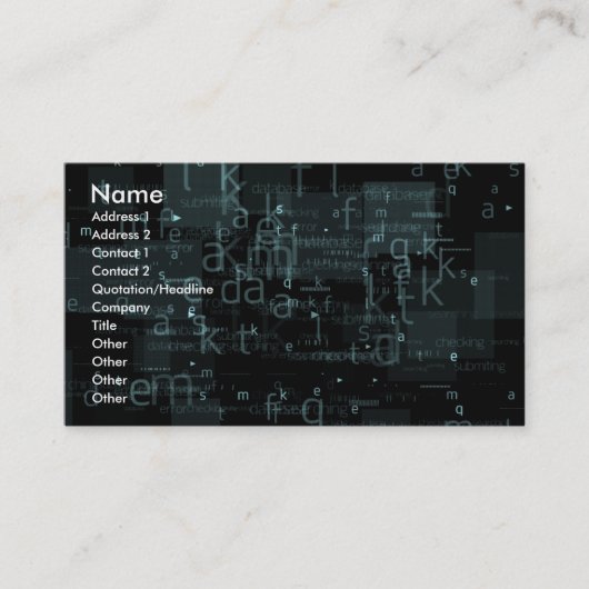 Carte De Visite business_letters (Devant)