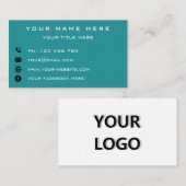 Carte De Visite Business Logo Entreprise Coordonnées Professionnel (Devant / Derrière)