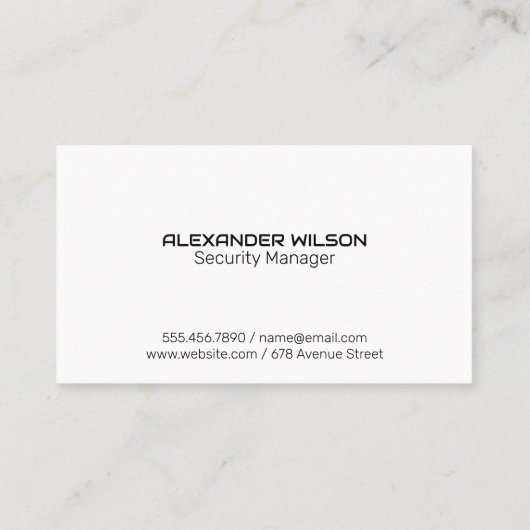 Carte De Visite Business Man Sécuriser les données | Réseau chiffr (Dos)