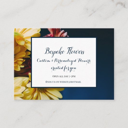 Carte De Visite business merci aux fleurs faites maison (Devant)