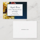 Carte De Visite business merci aux fleurs faites maison (Devant / Derrière)