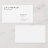 Carte De Visite Business Moderne Élégant Professionnel Design simp (Devant / Derrière)