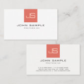 Carte De Visite Business Moderne Monogramme Élégant Modèle (Devant / Derrière)