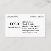 Carte De Visite Business Monogram Simple Basic Classic (Devant)