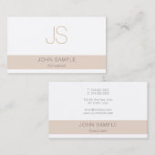 Carte De Visite Business Monogramme Moderne Élégant Modèle (Devant / Derrière)
