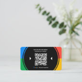 Carte De Visite Business Review Link Google 5 Star Reviews QR Code (Debout devant)