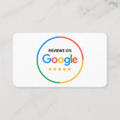 Carte De Visite Business Review Link Google 5 Star Reviews QR Code (Dos)