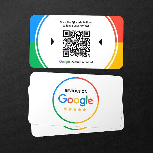 Carte De Visite Business Review Link Google 5 Star Reviews QR Code