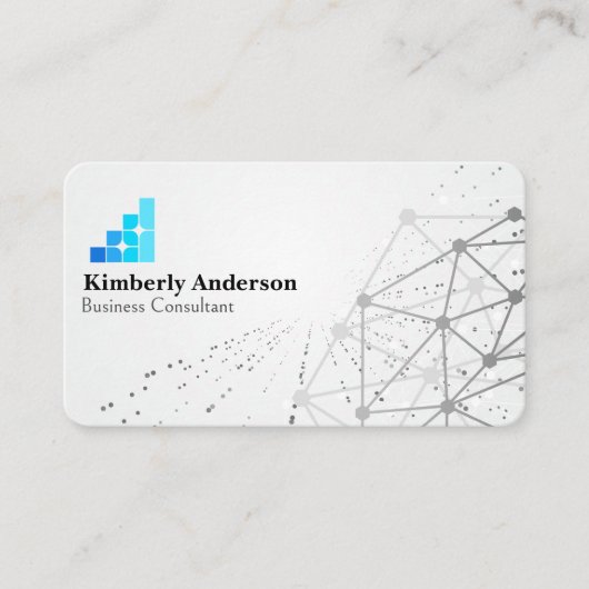 Carte De Visite Business Tech Logo | Networking Background (Devant)