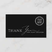 Carte De Visite Business Thank You Modern Packaging Insert (Devant)