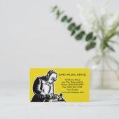 Carte De Visite businesscard de soudure de soudeuse (Debout devant)