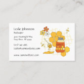 Carte De Visite Busy Bee design ludique lumineux (Dos)