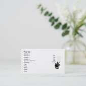 Carte De Visite But haut. Utilisez les rideaux (Debout devant)