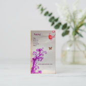 CARTE DE VISITE BUTTERFER DANS SPARKLES 3 MONOGRAM (Debout devant)