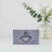 Carte De Visite Butterfleur violet | Papillon sur Fleur de Lis (Debout devant)