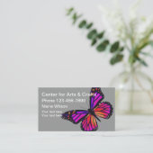 Carte De Visite Butterfly Theme Arts And Crafts (Debout devant)