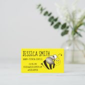 Carte De Visite Buzz de l'insecte du bourdon d'abeille jaune noir (Debout devant)