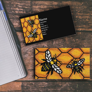 Carte De Visite Buzz de mignonnes abeilles Honeycomb