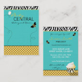 Carte de visite C2 d'abeille d'anniversaire (Devant / Derrière)