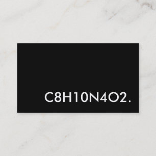 Carte De Visite C8H10N4O2. structure de la caféine