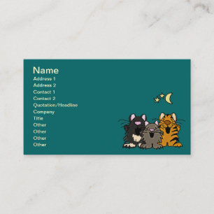 Carte De Visite C.A. chats impressionnants de bande dessinée de