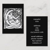 Carte De Visite C-Art Nouveau Lady Initial (Devant / Derrière)