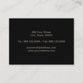 Carte de visite C en métal de bronze (Dos)