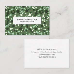 Carte De Visite C minimaliste en terrazzo moderne personnalisé pou