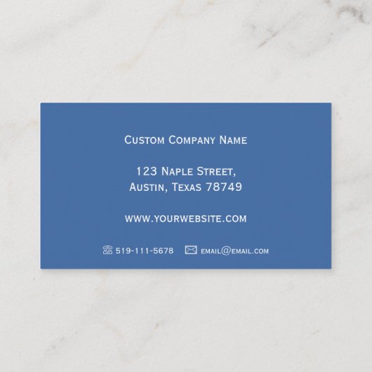 Carte de visite CA Blue Snowflake (Dos)