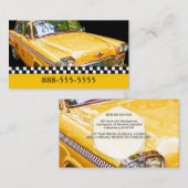 CARTE DE VISITE CAB TAXI, À DAMIERS CABS (Devant / Derrière)