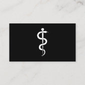 Carte De Visite Cabane de l'infirmière de Asclepius Noir (Dos)