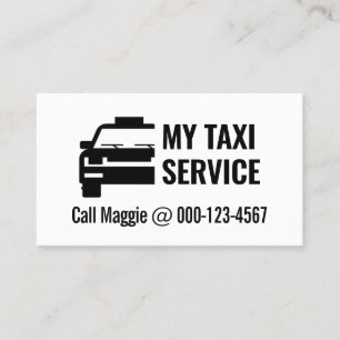 Carte De Visite Cabine de conduite de voiture de taxi rétro simple