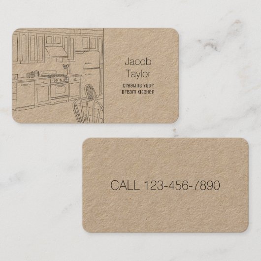 Carte De Visite Cabine de cuisine (Devant / Derrière)