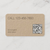 Carte De Visite Cabine de cuisine QR (Dos)