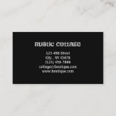 Carte De Visite Cabine de rondin primitif de pays occidental de (Dos)