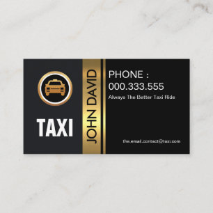 Carte De Visite Cabine de Taxi Gold Stripe