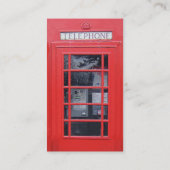 Carte De Visite Cabine téléphonique rouge de Londres (Dos)