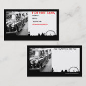 Carte De Visite Cabines de Londres (Devant / Derrière)