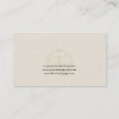 Carte De Visite Cabinet d'avocat beige clair texture lin (Dos)