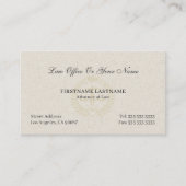 Carte De Visite Cabinet d'avocat beige clair texture lin (Devant)